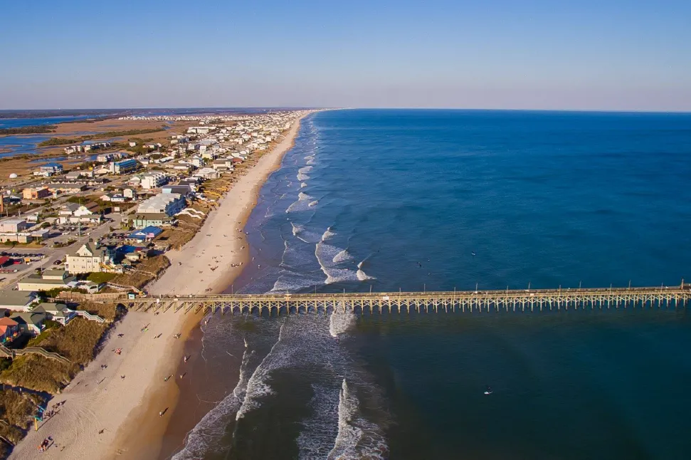 Surf City Ocean Pier at sunset